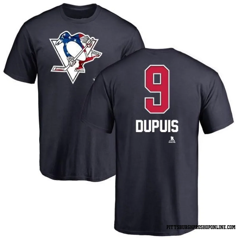 Navy Men's Pascal Dupuis Pittsburgh Penguins Name and Number Banner Wave T-Shirt